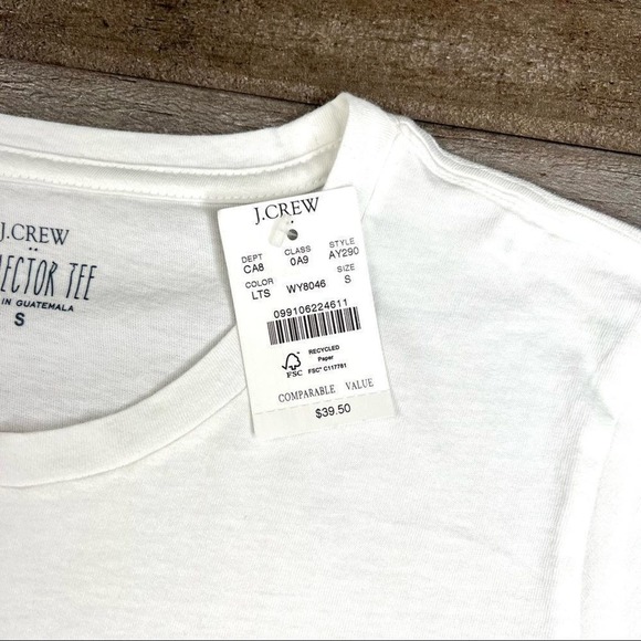 J. Crew Factory Size S Collector Crewneck Hot Pink Lobster Graphic Tee Shirt NWT - Picture 4 of 6